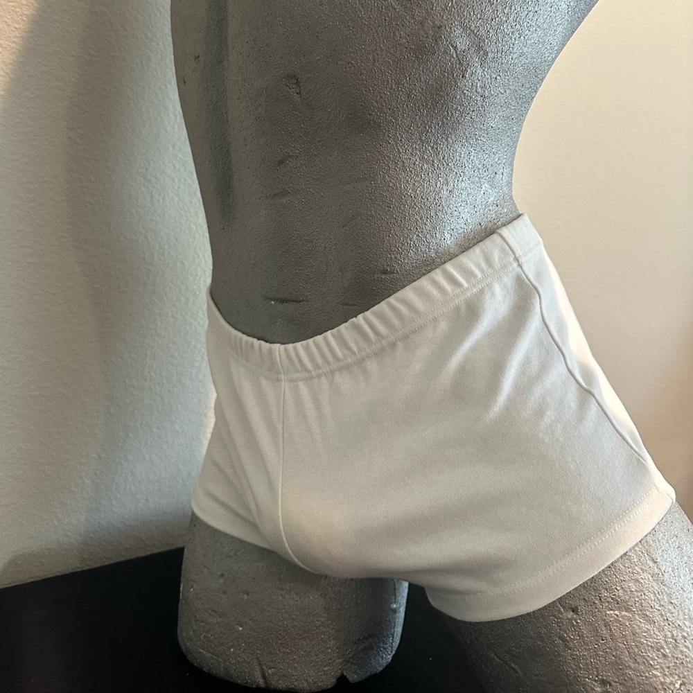 Poly Cotton Boxer Trim Boxer 132- White - Picture 2 of 7